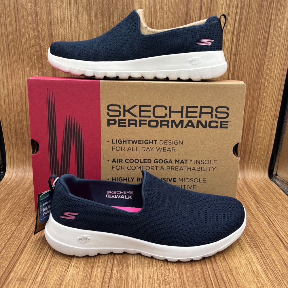 Skechers Go Walk Joy Aurora Womens 10 Navy Slip On Sneakers 124637/NVW NEW